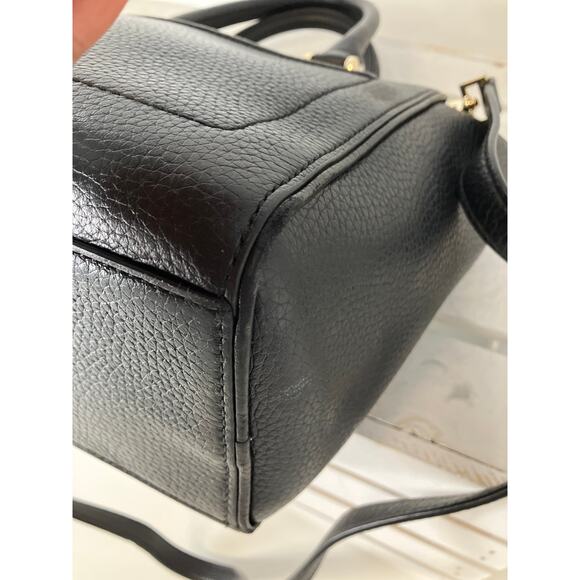 KATE SPADE BLACK PEBBLED LEATHER WOMENS MEDIUM CROSSBODY BAG - Picture 7 of 16